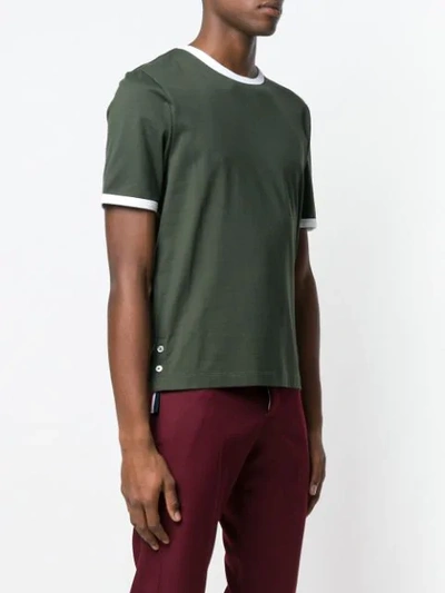 Shop Thom Browne Jersey T-shirt In Green