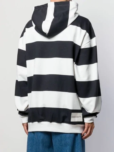 Shop Calvin Klein Jeans Est.1978 Striped Logo Hoodie In Black