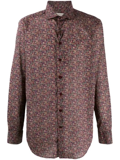 Shop Etro Paisley Print Shirt In Purple