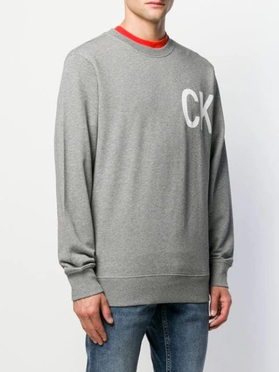Shop Calvin Klein Jeans Est.1978 Ck Sweatshirt In Grey