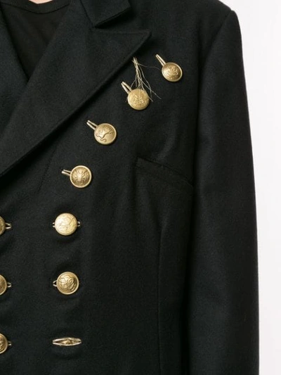 Shop Yohji Yamamoto Military Blazer In Black