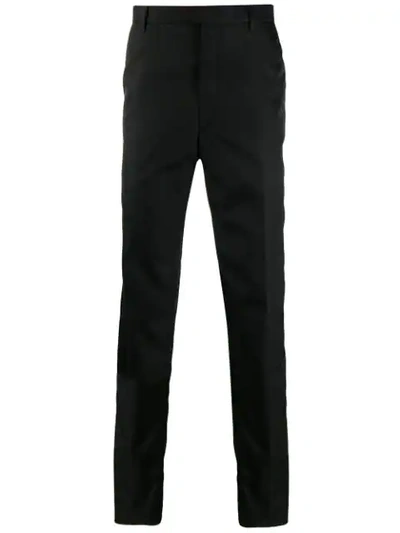Shop Prada Regular Fit Trousers In Black