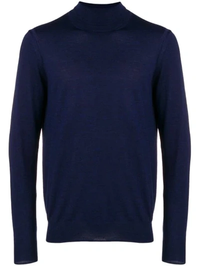 Shop Paolo Pecora Turtleneck Sweater - Blue