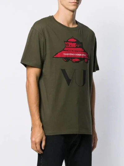 VALENTINO UFO VU PRINTED T-SHIRT - 绿色