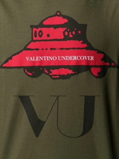 Shop Valentino X Undercover Ufo Print T-shirt In Green