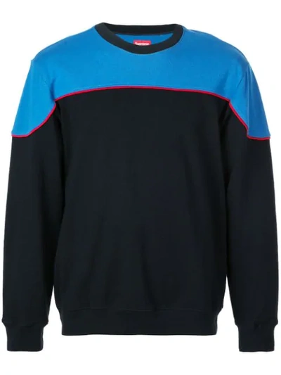 Supreme Yoke Piping L/s Top In Blue | ModeSens