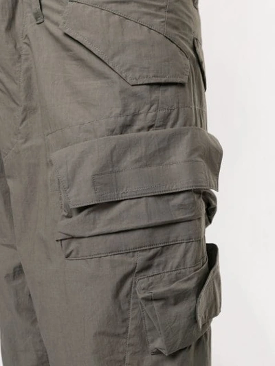 Shop Julius Drop-crotch Cargo Trousers In Grey