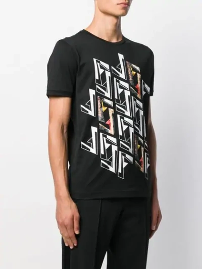 Shop Fendi Futuristic Ff T-shirt In Black