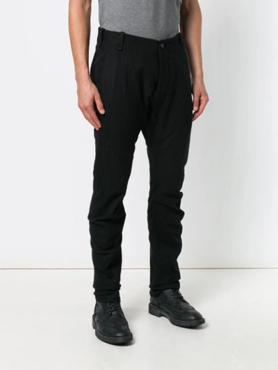 Shop Masnada Dropped Crotch Trousers - Black