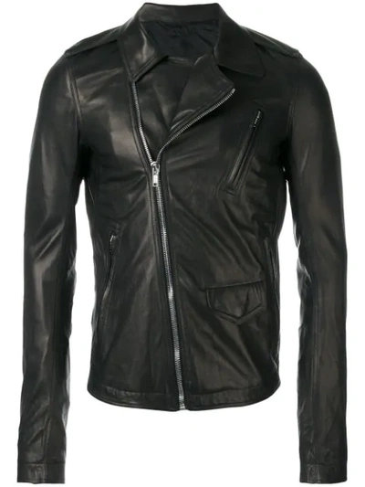 Shop Rick Owens Stooges Biker Jacket In Black