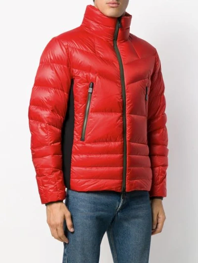 Shop Moncler Short Padded Jacket In Red