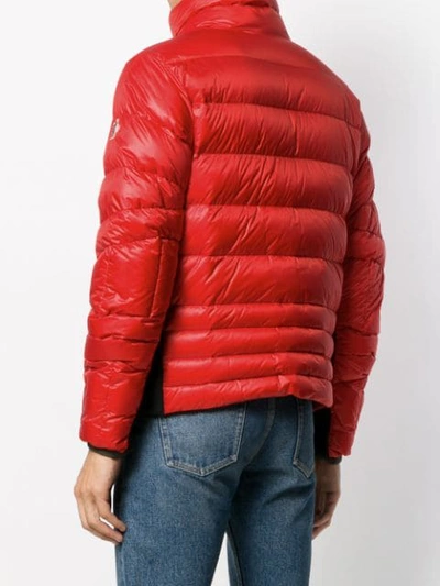 Shop Moncler Short Padded Jacket In Red