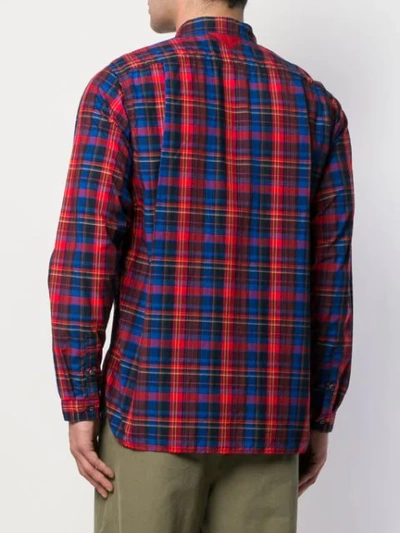 Shop White Mountaineering Checked Button Shirt In Red