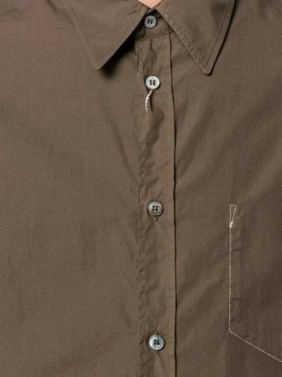 Shop Maison Margiela Stitching Detail Shirt In Brown