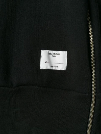 Shop The Editor Name Tag Loose Fit Sweatshirt - Black