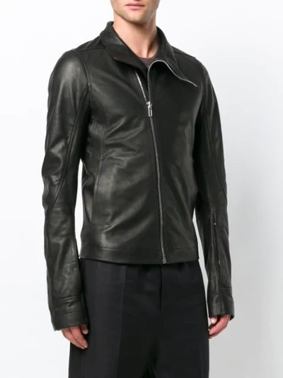 Shop Rick Owens Biker Jacket In Black