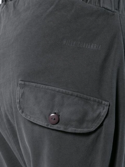 Shop Willy Chavarria Boxy Track Pants In Grey