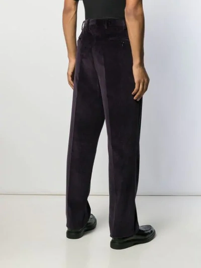 Shop Cobra Sc Creased Corduroy Trousers In Purple