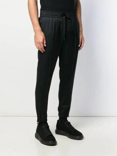 Shop Dolce & Gabbana Elastic Waist Cropped Trousers In Black