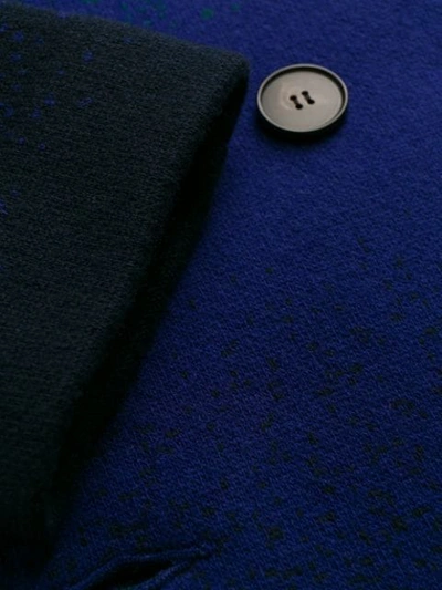 Shop Missoni Colour Block Coat In Blue