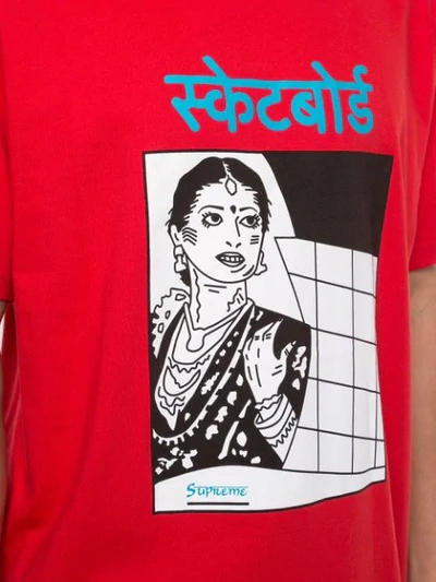 Shop Supreme Bombay-print T-shirt In Red