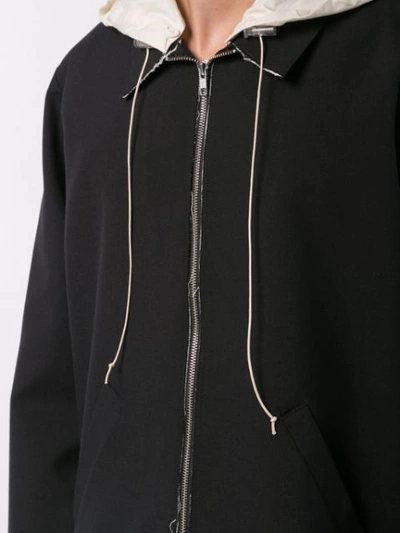 Shop Camiel Fortgens Hooded Jacket In Black