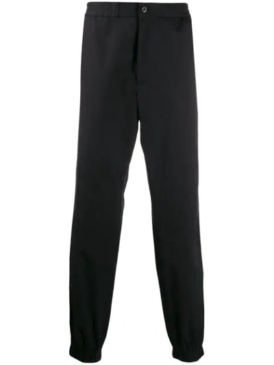 Shop Etro Side-stripe Fitted Trousers In Black