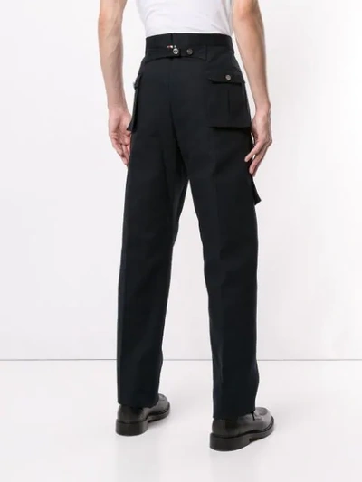 Shop Thom Browne Norfolk Straight-leg Trousers In Blue