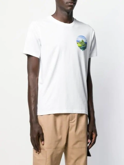 Shop Kenzo Painted Landscape T-shirt In White