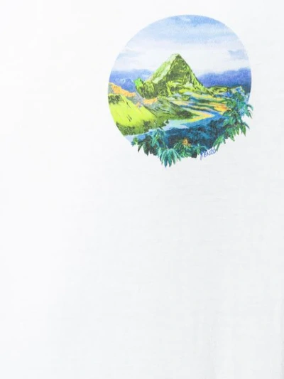 Shop Kenzo Painted Landscape T-shirt In White