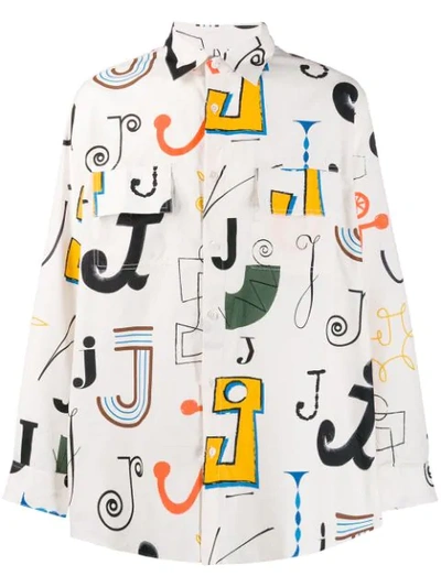 Shop Jacquemus Felix Multi J Print Shirt In 2405c Multicolor J