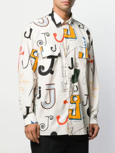 Shop Jacquemus Felix Multi J Print Shirt In 2405c Multicolor J