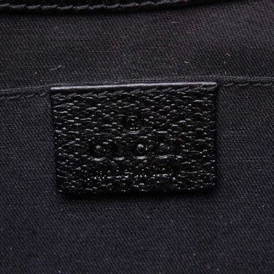 Shop Gucci Gg Canvas Nailhead Jackie Handbag In Black