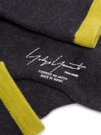 Shop Yohji Yamamoto Basic Logo Socks - Grey