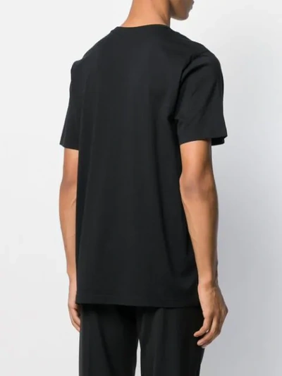 Shop Sss World Corp Contrasting Print T-shirt In Black