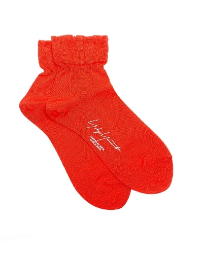 Shop Yohji Yamamoto Red Cotton Socks