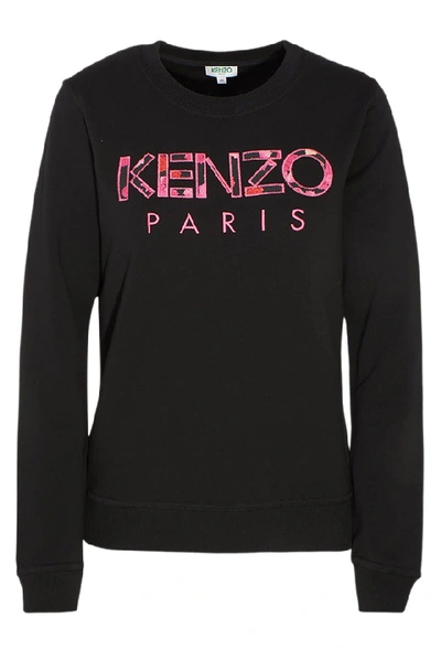 Shop Kenzo Logo Sweatshirt In Black