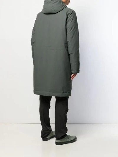 Shop Ecoalf Oversized Parka In Green