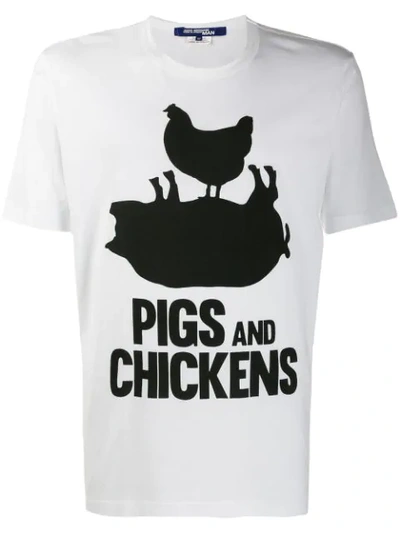 Shop Junya Watanabe Pigs And Chickens Print T-shirt In White
