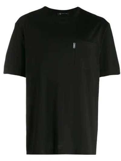 Shop Versace Patch Pocket T-shirt In Black