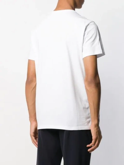 Shop Moncler Multi Logos Print T-shirt In White