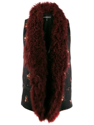 Shop Ann Demeulemeester Fur Trimmed Waistcoat In Black
