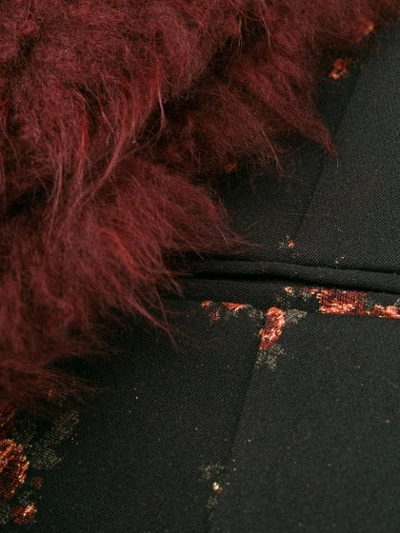 Shop Ann Demeulemeester Fur Trimmed Waistcoat In Black