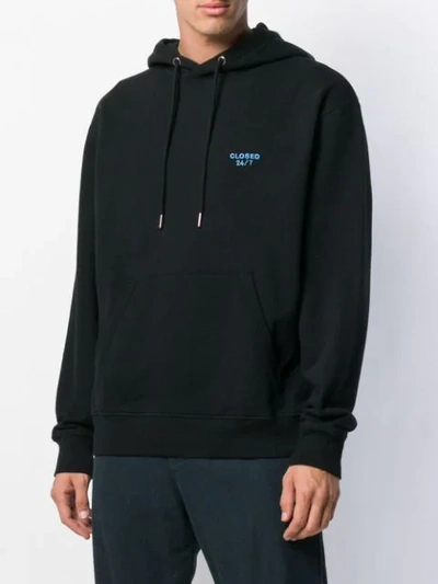 Shop Closed Logo Embroidered Hoodie In Black