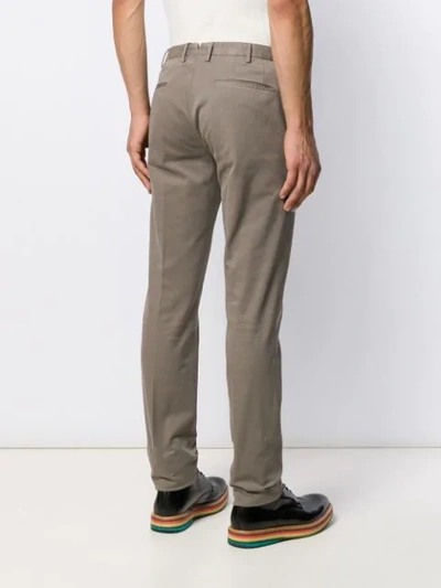 Shop Incotex Concealed Front Fastening Regular Trousers In Sand