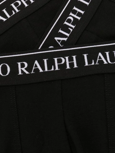Shop Polo Ralph Lauren Pack Of Three Logo Band Briefs In Black