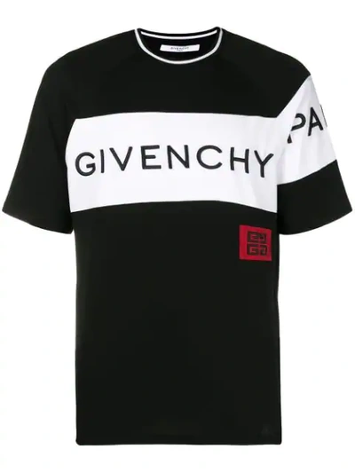 Shop Givenchy 4g Embroidered T-shirt In Black