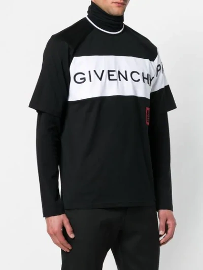 Shop Givenchy 4g Embroidered T-shirt In Black