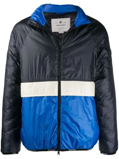 Shop Woolrich Padded Coat In Blue