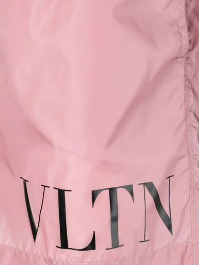 Shop Valentino Vltn Swim Shorts In Pink